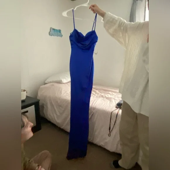 Sutton High Slit Satin Formal Dress/ Never worn